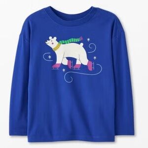 Hanna Andersson Long Sleeve Graphic Tee Royal Blue “Polar Glider”120/6-7